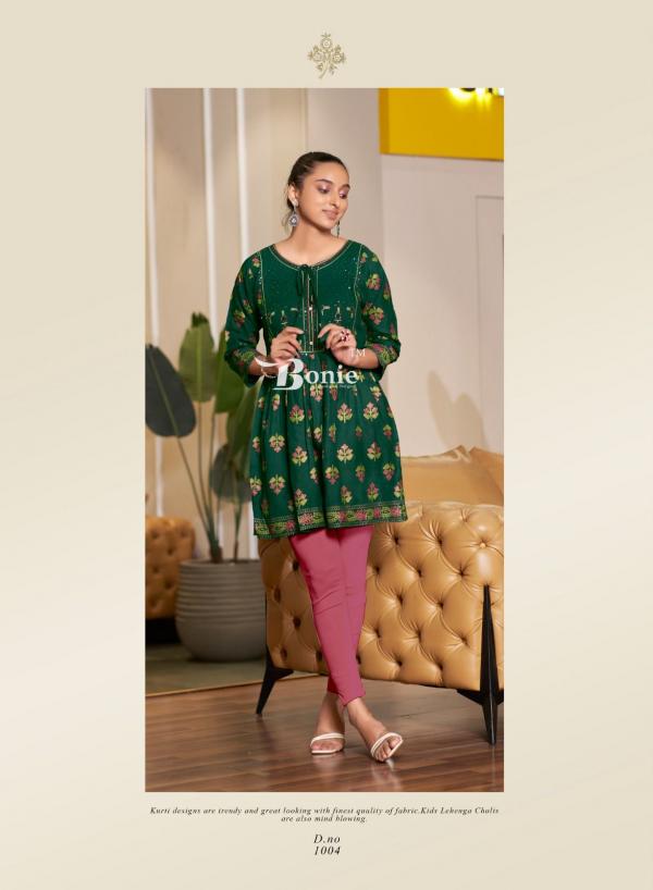 Bonie Nikki Rayon Printed Short Kurti Collection